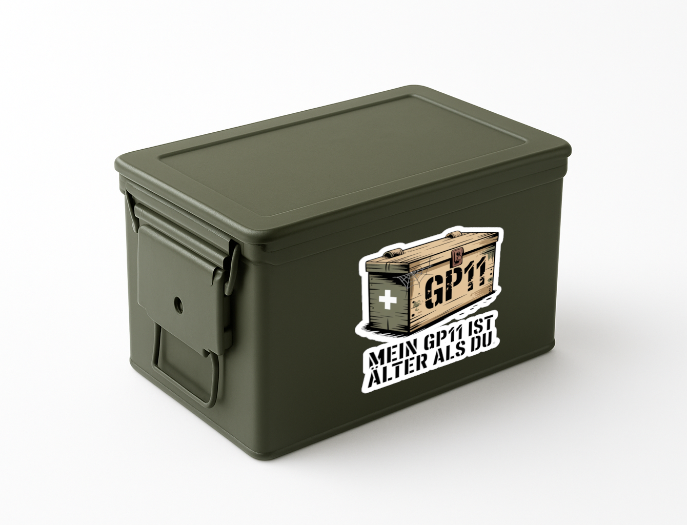 GP11 Sticker Mein GP11 ist älter als du. Lustiger Munitionsbox-Aufkleber für Schützen, Jäger und Waffenliebhaber